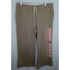 Women's Pink Floyd Wide Flare Graphic Pants - Light Brown XXL